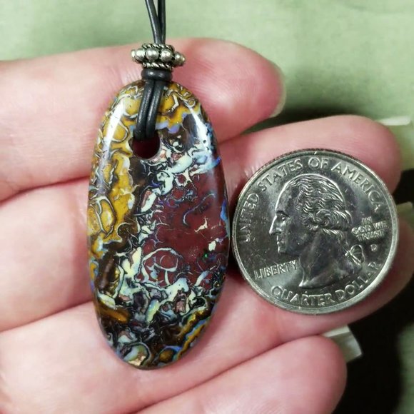 ***SOLD*** Unisex Australian Koroit Opal Pendant - Picture 9 of 9